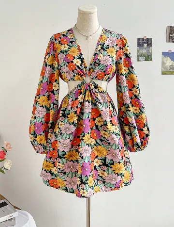 Rochie scurta SHEIN, floral print