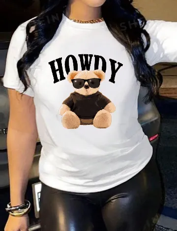 Tricou SHEIN CURVE, alb