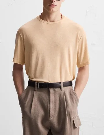 Tricou Oversize Zara, piersica