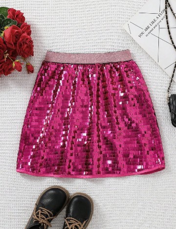 Fusta Shein Kids, magenta