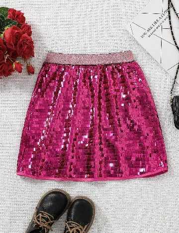 Fusta Shein Kids, magenta