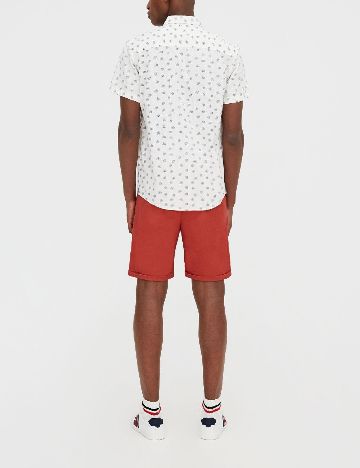 Pantaloni scurti Pull&Bear, rosu