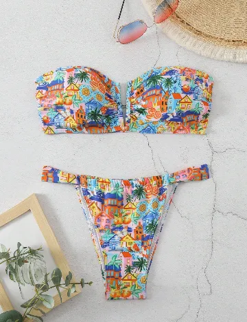 Costum de baie SHEIN, mix culori