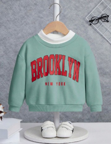 Bluza Shein Kids, verde