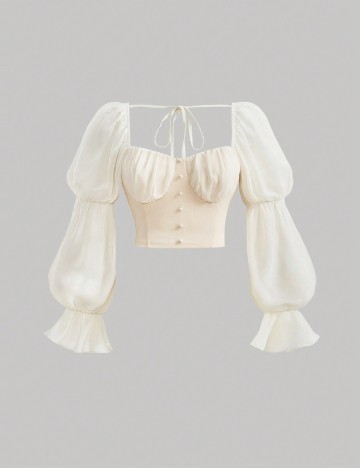 Top SHEIN CURVE, crem