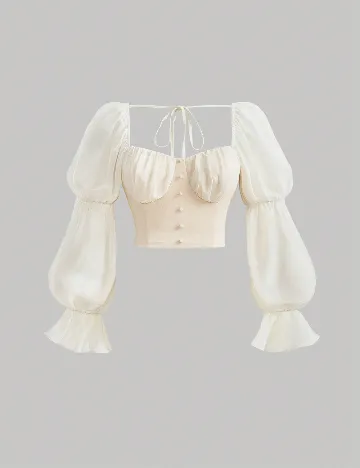 Top SHEIN CURVE, crem