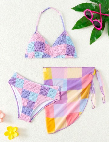 Costum de baie Shein Kids, mix culori