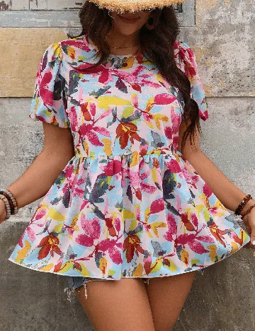 Bluza SHEIN CURVE, floral print