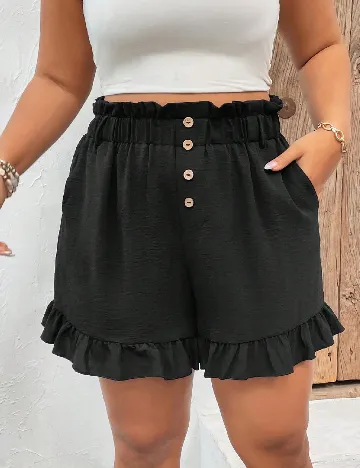 Pantaloni scurti SHEIN CURVE, negru