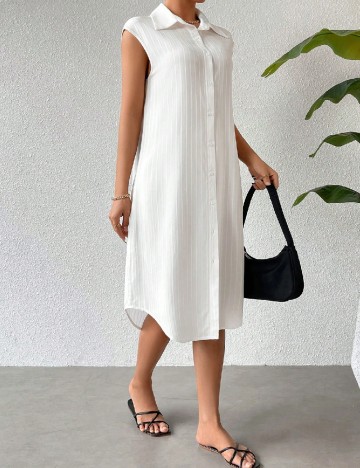 Rochie medie SHEIN, alb