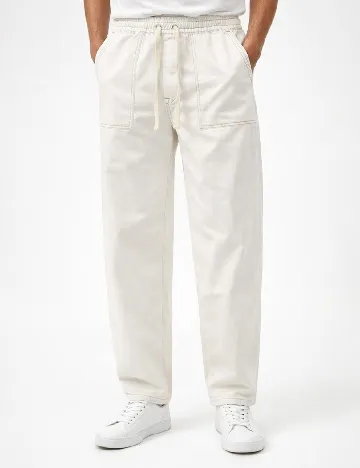 Pantaloni River Island, alb