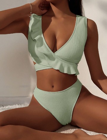 Costum de baie SHEIN, verde