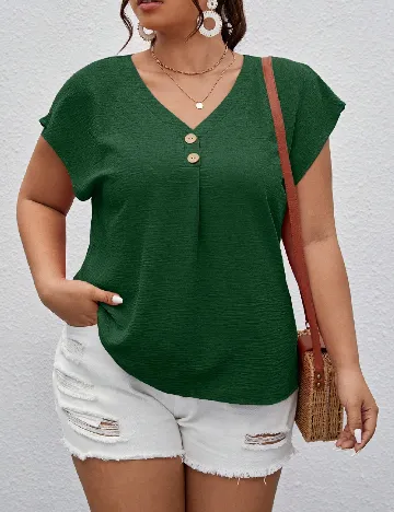 Bluza SHEIN CURVE, verde