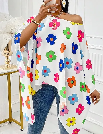 Bluza Oversize SHEIN, alb