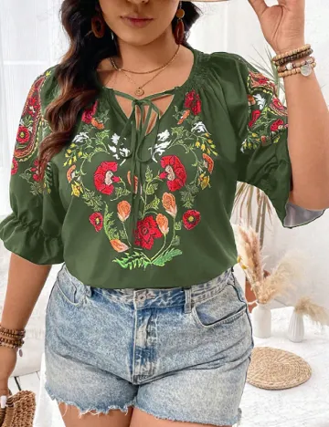 Bluza SHEIN CURVE, kaki