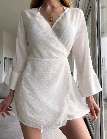 Rochie de plaja SHEIN, alb