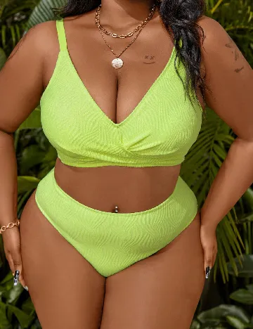 Costum de baie SHEIN, verde