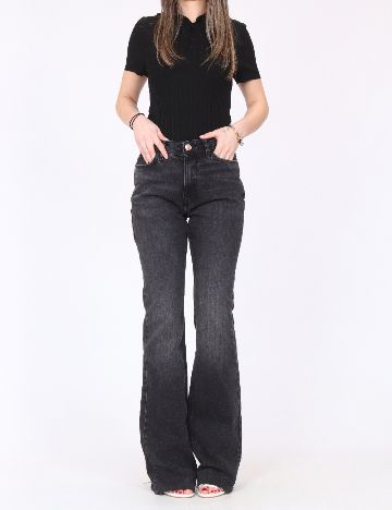 Blugi River Island, gri inchis