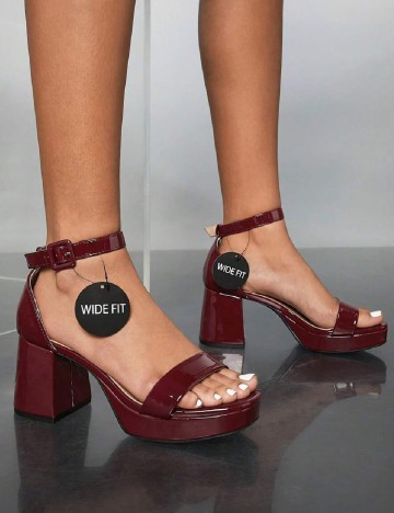 Sandale SHEIN, visiniu