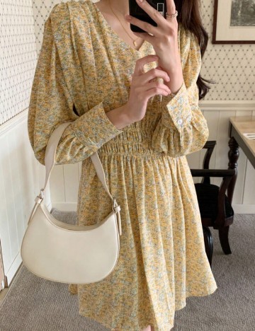 Rochie scurta Dazy, galben