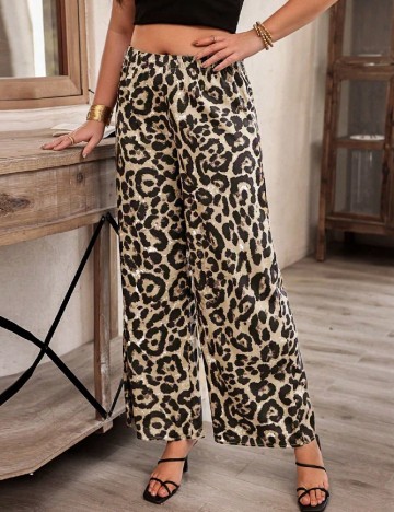 Pantaloni SHEIN CURVE, animal print