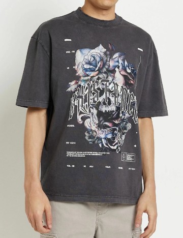 Tricou Oversize River Island, gri