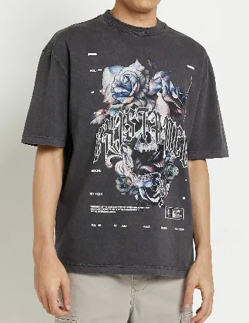 Tricou Oversize River Island, gri