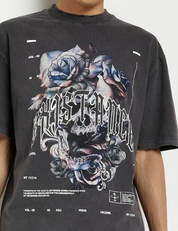 Tricou Oversize River Island, gri