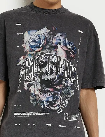 Tricou Oversize River Island, gri