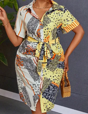 Rochie scurta SHEIN CURVE, mix culori