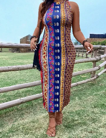 Rochie lunga SHEIN CURVE, mix culori