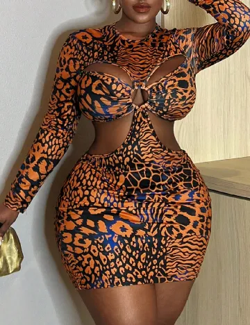 Rochie scurta SHEIN CURVE, mix culori