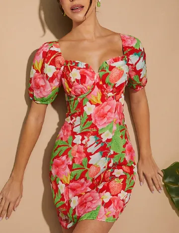 Rochie scurta SHEIN, floral print