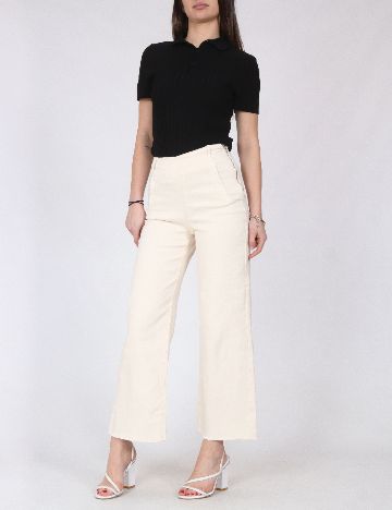 Pantaloni Zara, ecru