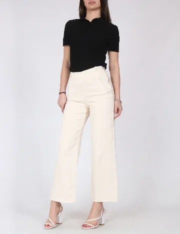 Pantaloni Zara, ecru