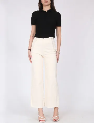 Pantaloni Zara, ecru