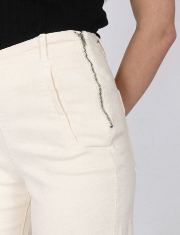 Pantaloni Zara, ecru