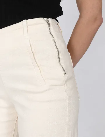 Pantaloni Zara, ecru