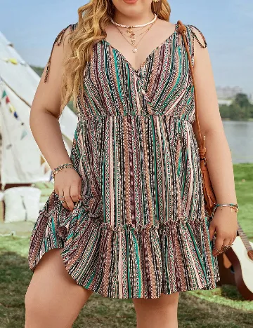 Rochie scurta SHEIN CURVE, mix culori