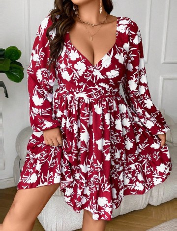 Rochie scurta SHEIN CURVE, rosu