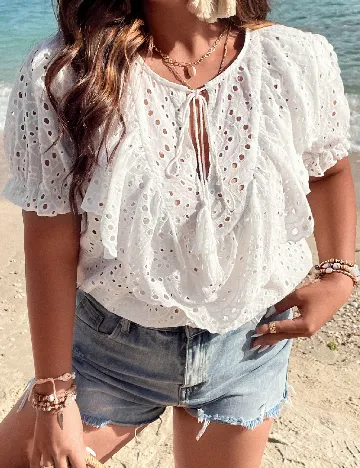 Bluza SHEIN CURVE, alb