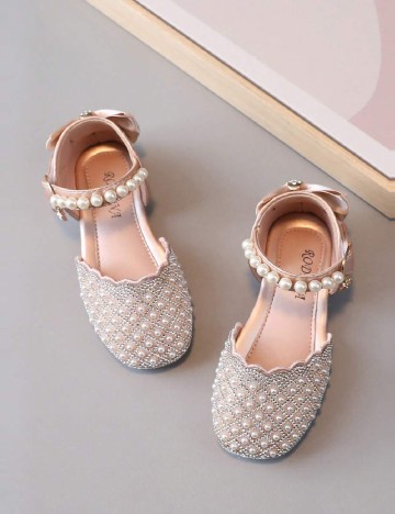 Pantofi Shein Kids, crem