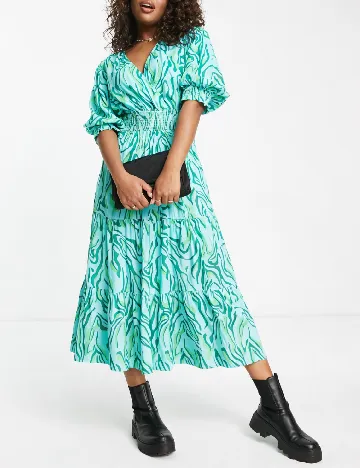 Rochie medie River Island, albastru/verde