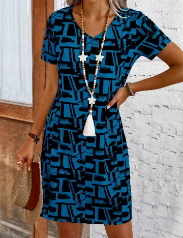 Rochie scurta SHEIN, albastru