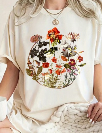 Tricou SHEIN CURVE, crem