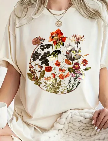 Tricou SHEIN CURVE, crem