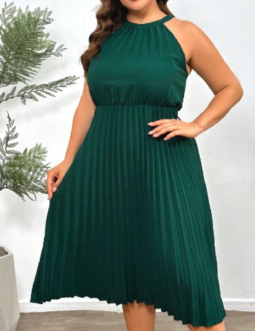 Rochie scurta SHEIN CURVE, verde