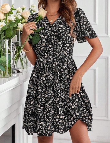Rochie scurta SHEIN, floral print