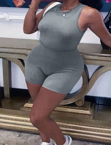 Compleu SHEIN CURVE, gri inchis