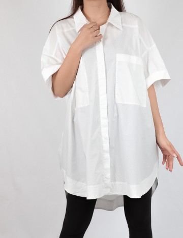 Camasa Oversize Zara, alb